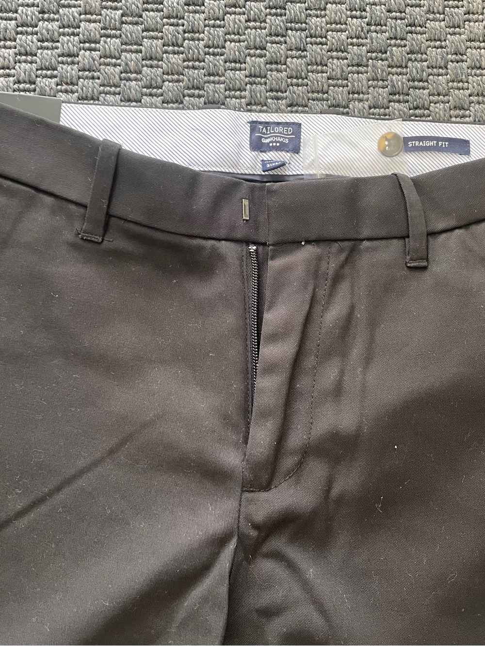GAP Tailored Straight Fit Black Khakis BNWT